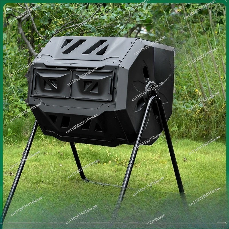 For Outdoor Patio Bin Deciduous Gardening Tools Plastic Roller Storage Box Organic Fertilizer Tipping Bucket Fermentation Box