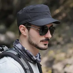 Berretto militare da uomo sport all'aria aperta cappelli con visiera estate regolabile tinta unita cappello da camionista primavera protezione solare cappellini da sole Gorras