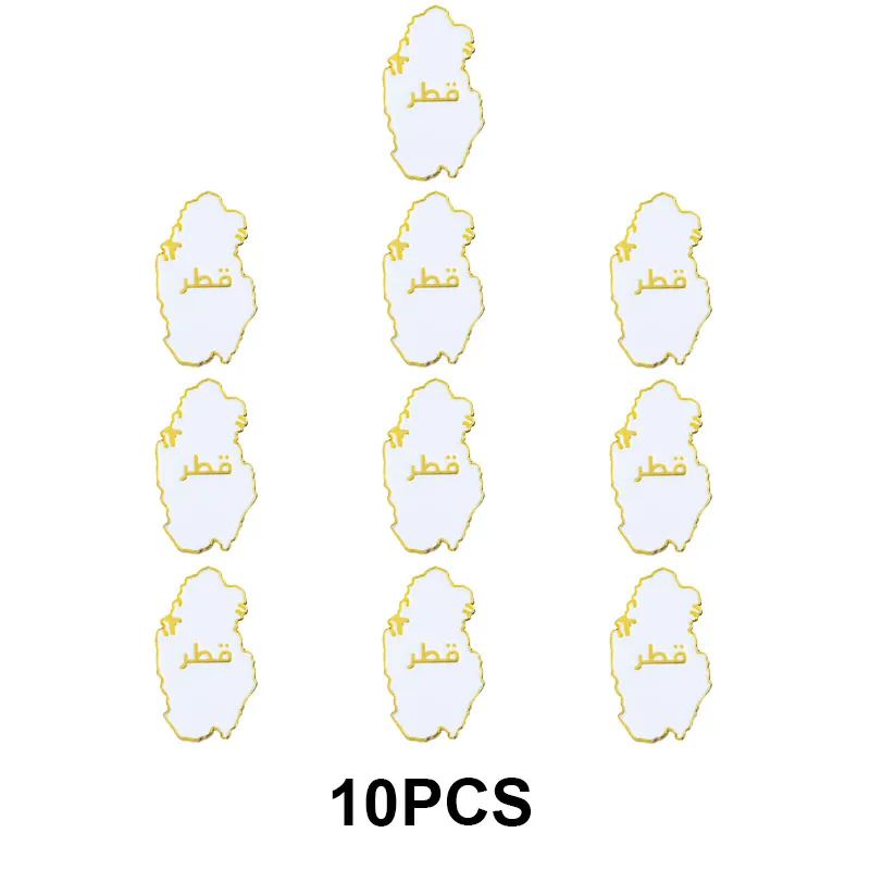 1-5-10-50-100 قطعة شارة قطر بروش دبابيس التلبيب الطبيعية العلم التلبيب دبابيس علم الدولة شارة