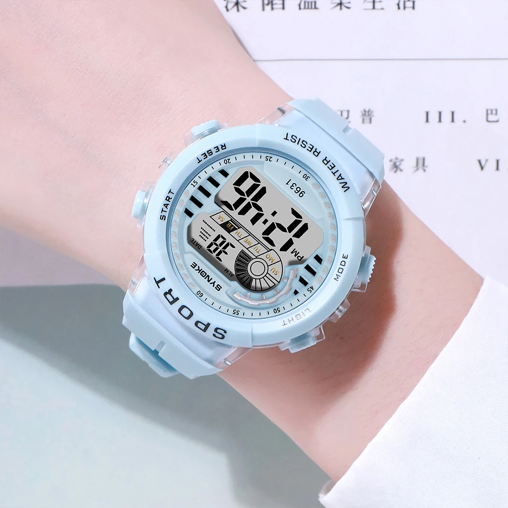 CQ115 Модные детские часы, водонепроницаемые студенческие электронные часы с календарем, повседневные часы, подарочные часы для детей