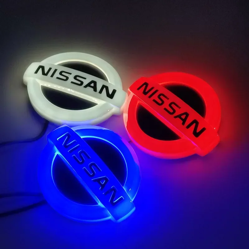 4D Led Car Emblem Light Rear Sticker for Nissan Sylphy Qashqai J10 J11 Teana Altima X-Trail T32 Juke Sentra Almera Versa Note