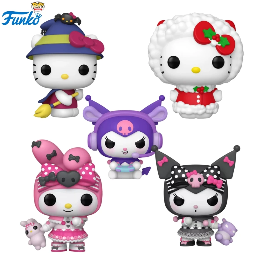 

Sanrio Funko Pop Animation&Cartoons Kuromi Kuromi with Baku My Melody Hello Kitty Peripheral Figurines Toy Collectible Ornaments