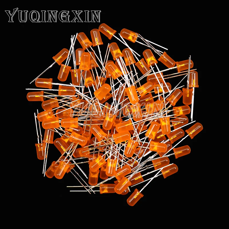 100pcs 5MM LED Diode F5 Assorted Kit White Green Red Blue Yellow Orange Pink Purple Warm White DIY Light Emitting Diode