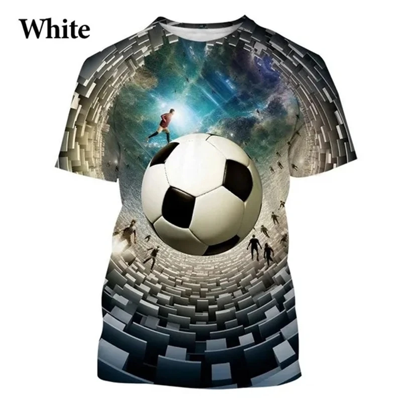 Creative Football 3D Print Pattern T-shirts Dizzy Fashion Super Cool Harajuku Style Casual Short-sleeved T Shirt Quick-dry Tops