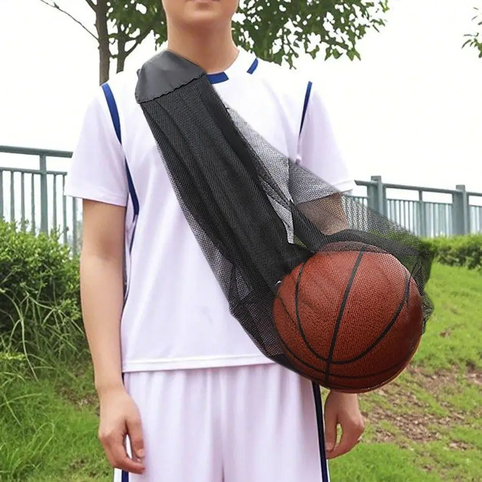 

Mesh Ball Bag Mesh Soccer Sport Ball Holder Basketball Large Capacity Shoulder Sports Training Storage Net For Volleyball