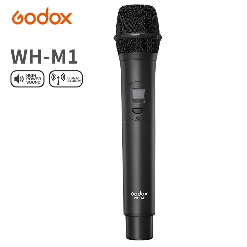 Godox WH-M1 Wireless Microphone Handheld Transmitter Matchable UHF Wireless Microphone System WMicS1 for Live Interview Conferen