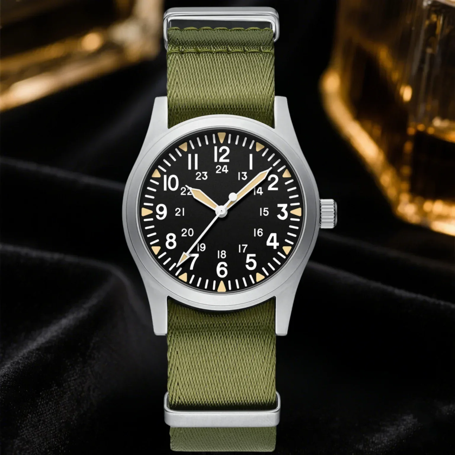 MILITREK 2025 New Men's Quartz Watch VH31 37mm Retro Military Sapphire Glass Luminous Waterproof Stainless Steel Reloj Hombre