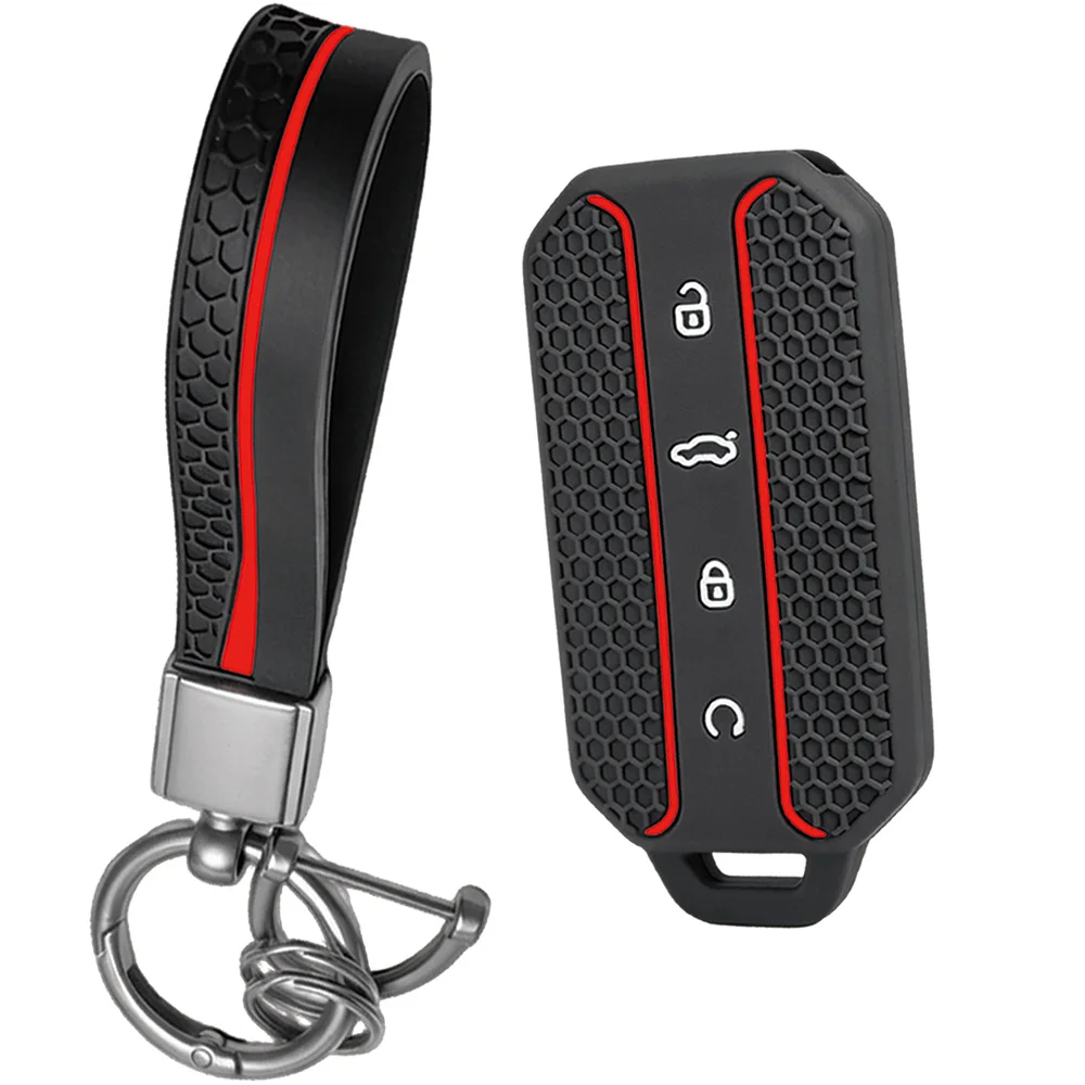 For Chery Jaecoo J5 Jaecoo J7 Tiggo 7 Pro Max Tiggo 8 Tiggo 9 Arrizo 8 silicone car key fob cover with wrist strap and key ring