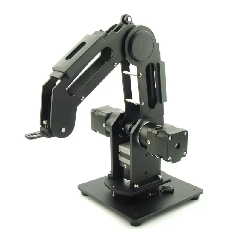 Black 6061 aluminum alloy 3 42 gear motors + 3 axis mechanical robot arm 3 degrees of freedom robot arm