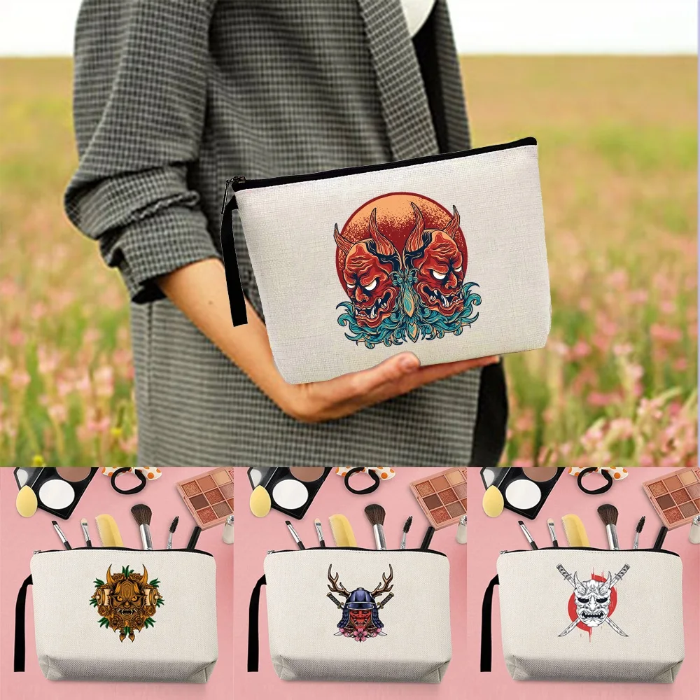 

Cosmetic Case Lady Makeup Bag Toiletry Organizer Pouch Monster Pattern Purse Wedding Party Wash Clutch Bag Zipper Pencil Pouch