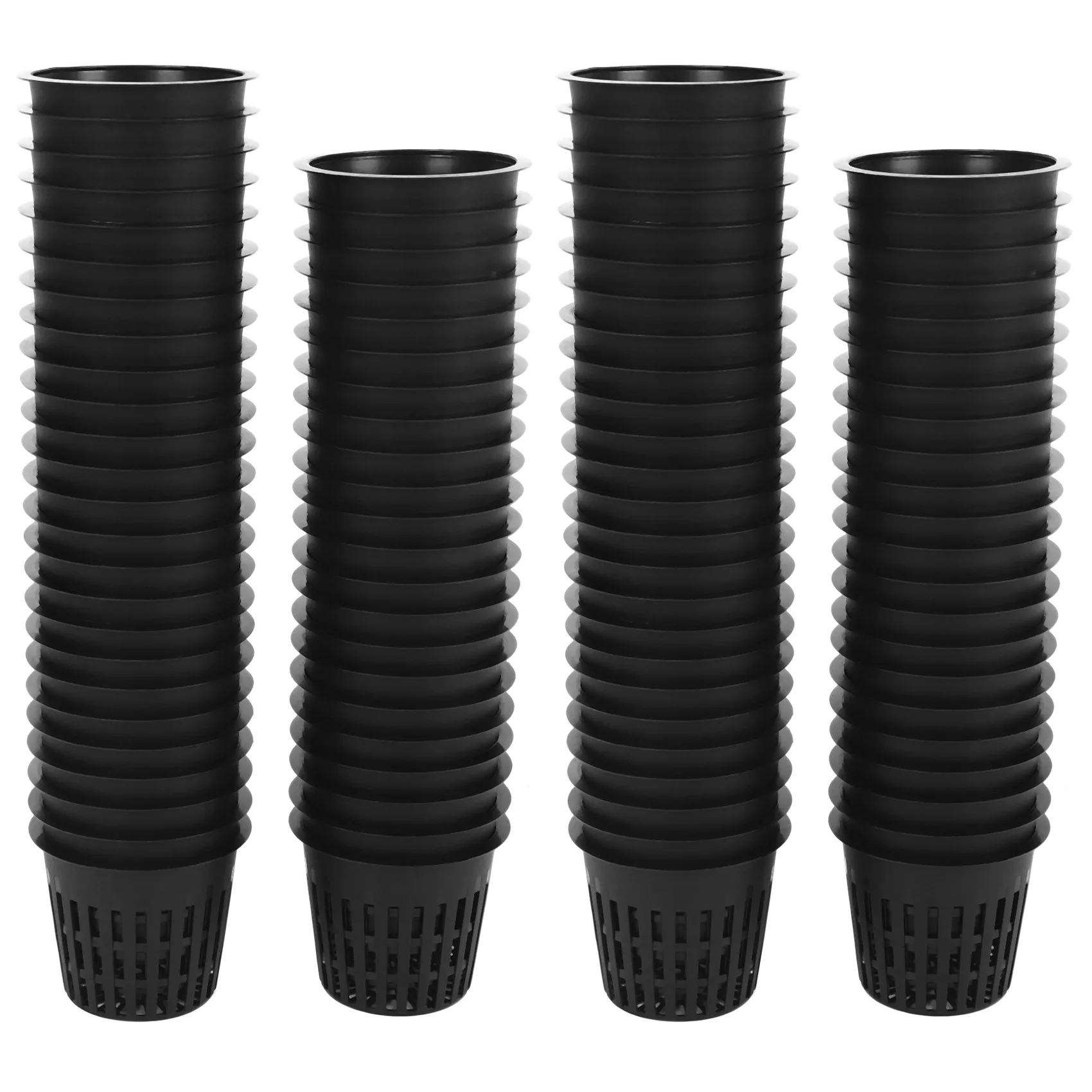 SYW-90 Pieces Hydroponic Net Pots, Plastic Net Pot For Garden Balcony Hydroponics And Soilless Culture (8Cm)