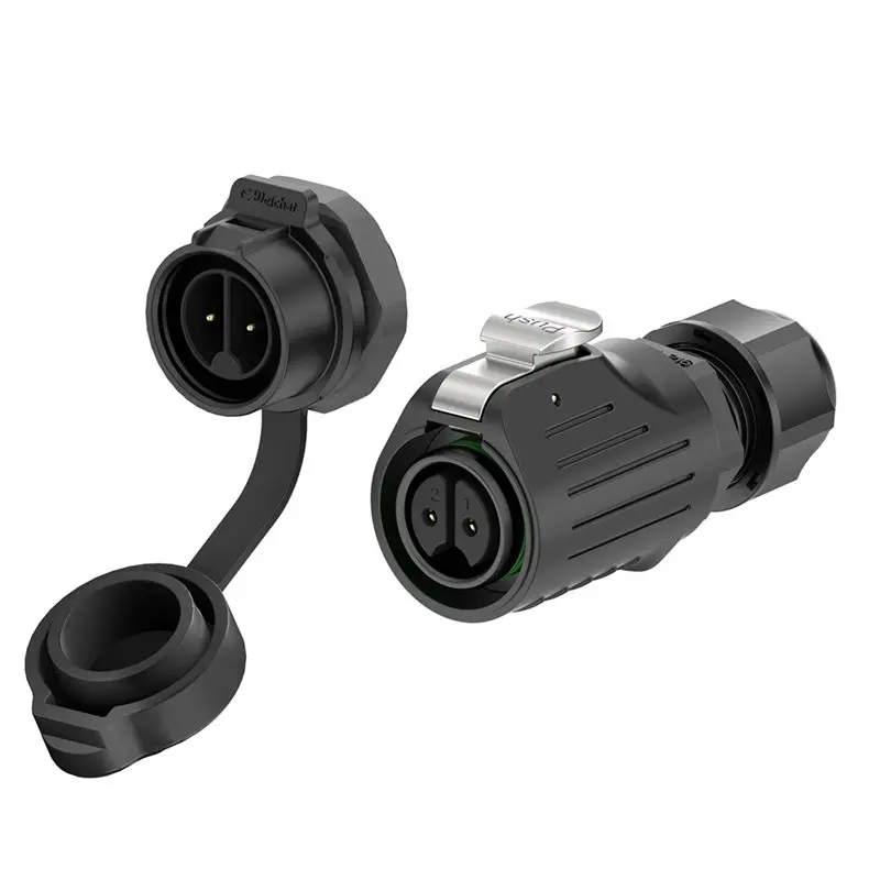 SOFT-Industrial Panel Mount EW-LP16 2 Pin Waterproof Circular Connector, IP68 Plug Socket