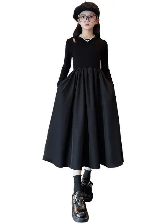 فستان الأميرة الجديد لخريف فرنسي عتيق لعام 2025 للفتيات المراهقات طويل متماسك بطبقات توتو للأطفال 4 8 10 12 14 سنة كوريا #2