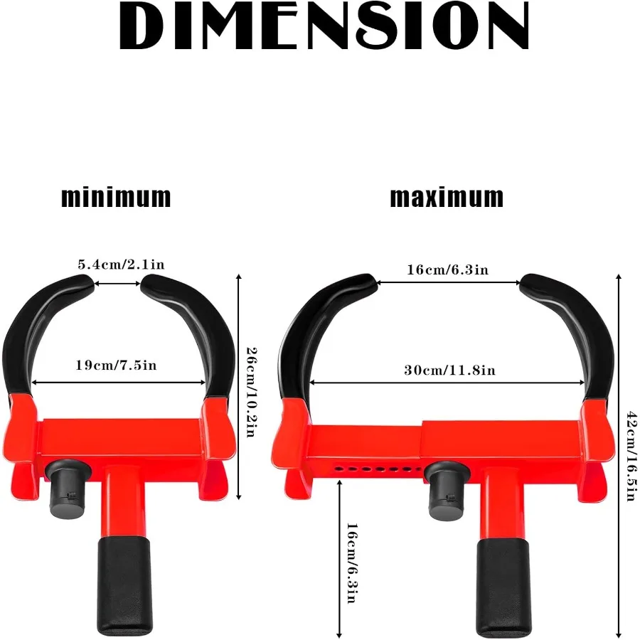 ล็อคล้ออเนกประสงค์ ล็อคล้อรถพ่วงรักษาความปลอดภัยสำหรับงานหนัก ล็อคล้อป้องกันการโจรกรรมสำหรับรถยนต์ SUV รถบ้านรถพ่วงรถจักรยานยนต์ ยอดเยี่ยม