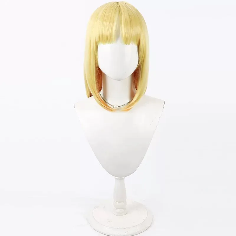 Ayaka Sajyou Cosplay Wigs Fate Strange Fake Ayaka Sajyou 40cm Long Blonde Mixed Orange Wig Heat Resistant Synthetic Hair