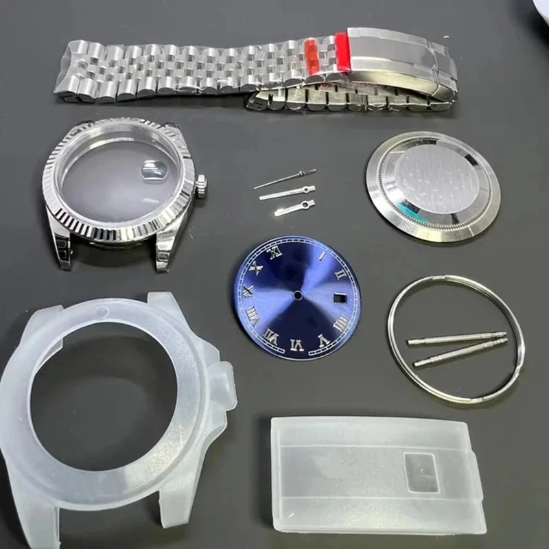 41mm Assemble Watch Case Set Dial 31mm for ETA 2836-2 2824 3235 Movement Stainless Steel Strap Sapphire AR N High Version Parts