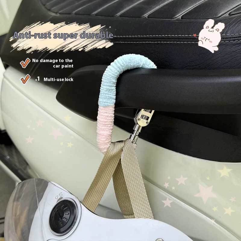 

Electric Motorcycle Helmet Lock Anti - Theft & Anti - Stealing Fixing Safety Helmet Hook Special Lock for Electric Bicycle Hat