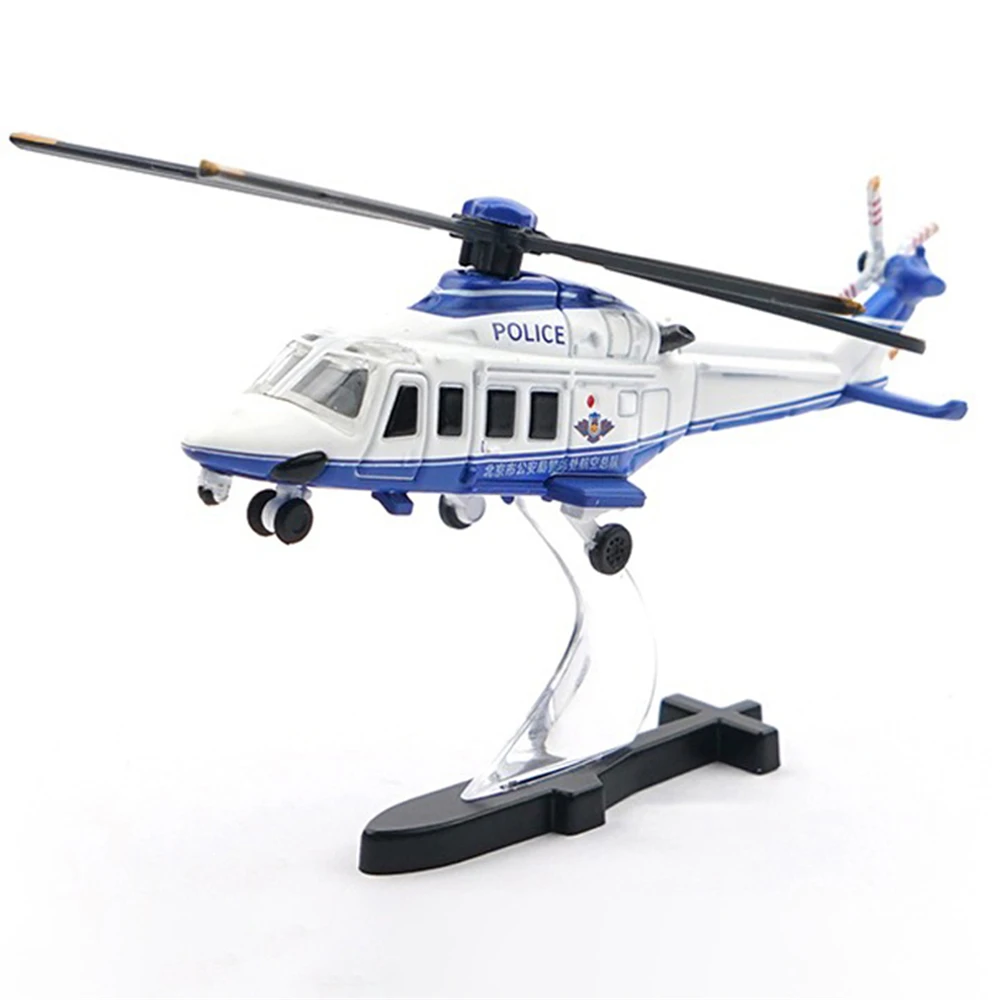 لعبة نموذج طائرة Xcartoys المصغرة المصنوعة من خليط معدني AW139 - فيلق طيران شرطة مكتب الأمن العام البلدي بكين