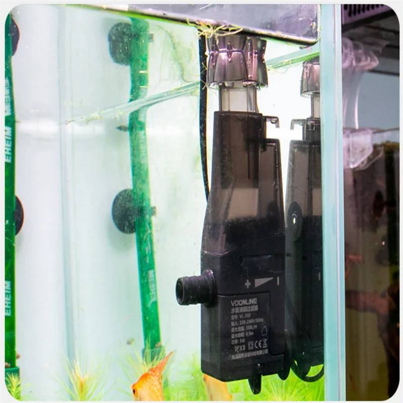 Aquarium Surface Oil Skimmer Filter Mini Mute Auto Oil Film Processor Remove Tool for Fish Tank Water Filtration