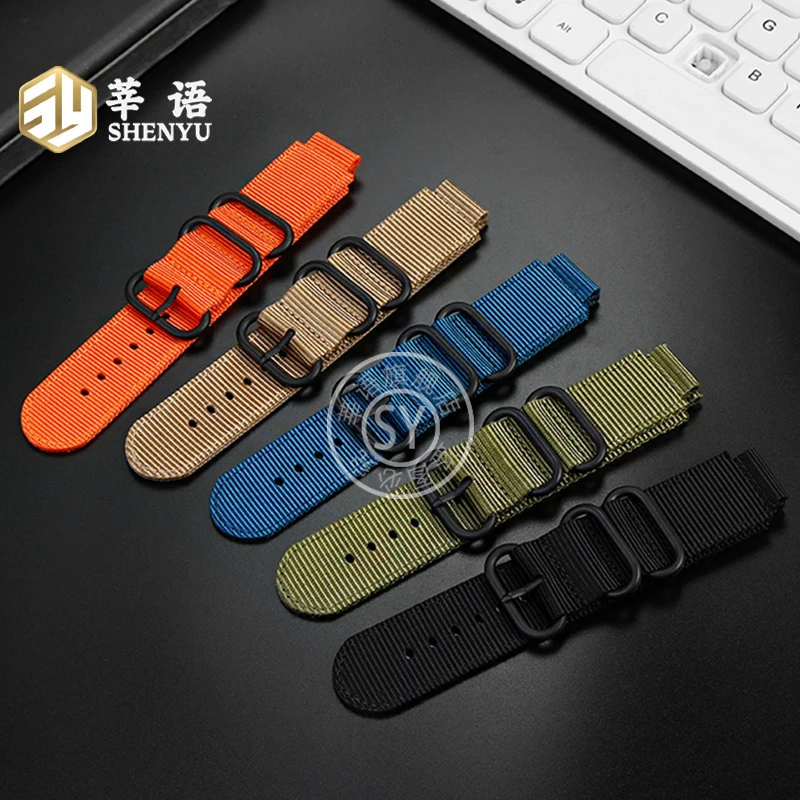 Shenyu nylon watchband For TIMEX T2N721 T2N720 T2n739 TW2T76300 TW2T76500 nylon strap Waterproof and sweat-proof watch belt