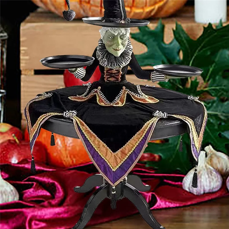 Halloween Witch Snack Bowl Stand, Placas Cupcake, Mesa de Pratos, Bandeja De Armazenamento De Doces para Festa, Festival, Festival