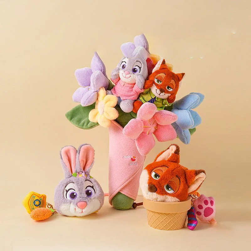 

Новый брелок Disney Zootopia Judy Nickle, плюшевый игрушечный букет, свадебный букет, игрушечный фестиваль, свадебный букет на день Святого Валентина