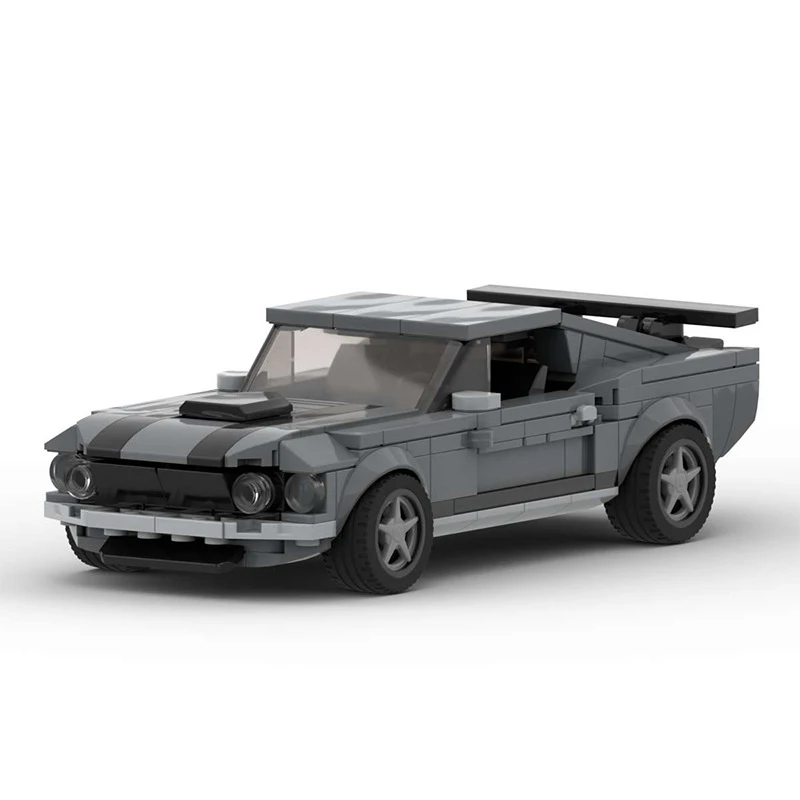 

MOC Classic Muscle Sports Car Model Small Particle Building Blocks Desktop Ornament