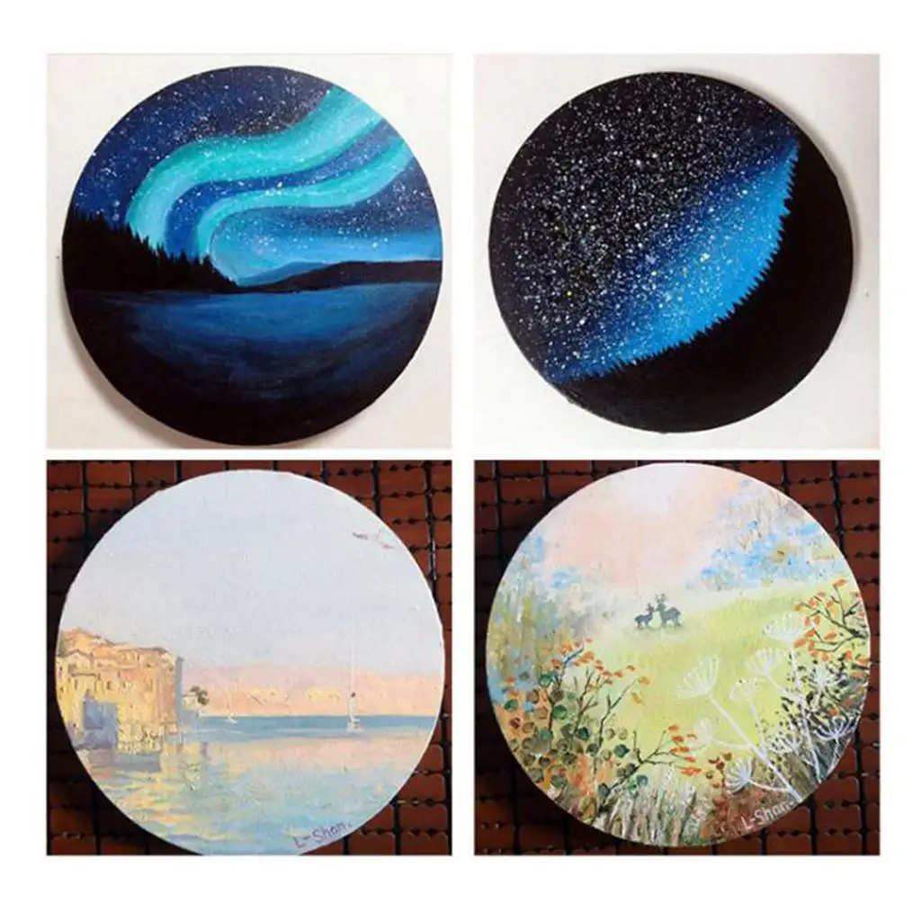 Plain Oil Painting Frame Cotton Round Canvas Art Board DIY Canvas Painting Supplies for Creative Wall Decor
