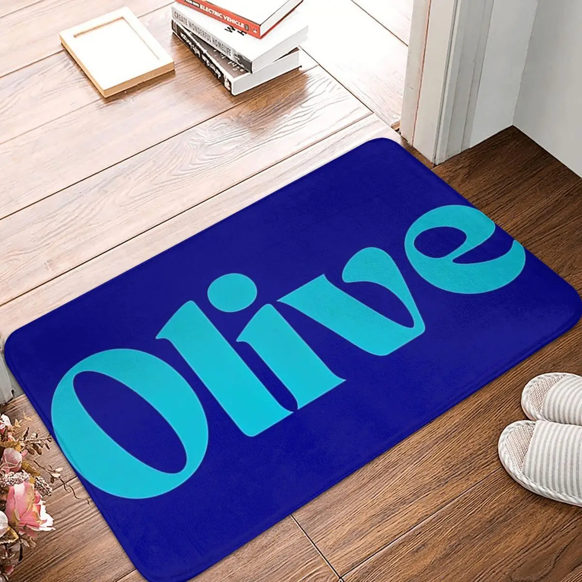 Olive,Funny Cool Best Color Ar Anti-slip Doormat Floor Mat Water oil proof Carpet Rug for Kitchen Entrance Balcony Footpad Mats