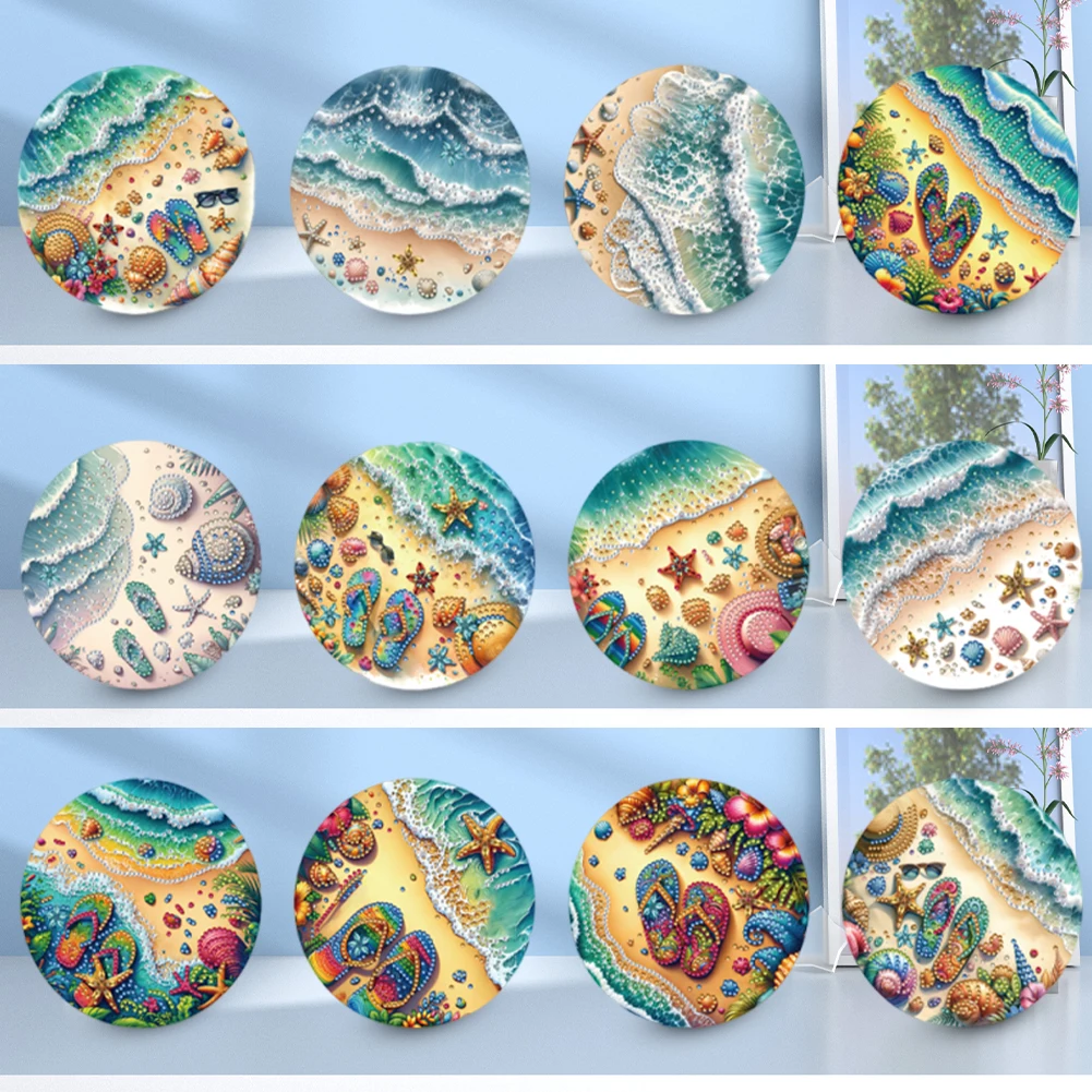 

8/10/12pcs DIY Rhinestone Diamond Art Mosaic Postcards Diamond Art Greeting Cards for Birthdays Thanksgiving and Holidays