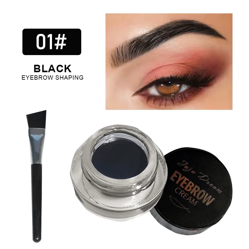 Decorar las cejas con crema de cejas antimanchas Natural y duradera resistente al agua y al sudor + cepillo