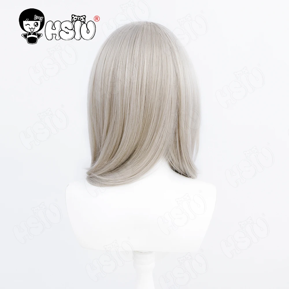 Kawaragi Momoka Cosplay Wig Fiber synthetic wig「HSIU 」champagne gray long Wig+Wig cap Anime GIRLS BAND CRY Cosplay Wig image 4