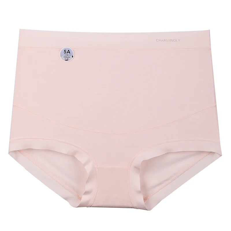 ملابس داخلية للأمهات للنساء، مقاس كبير، خصر عالي، بدون خياطة، دعم البطن، ملابس داخلية خاصة على شكل حرف C، منتصف إلى أواخر الحمل 5A #5