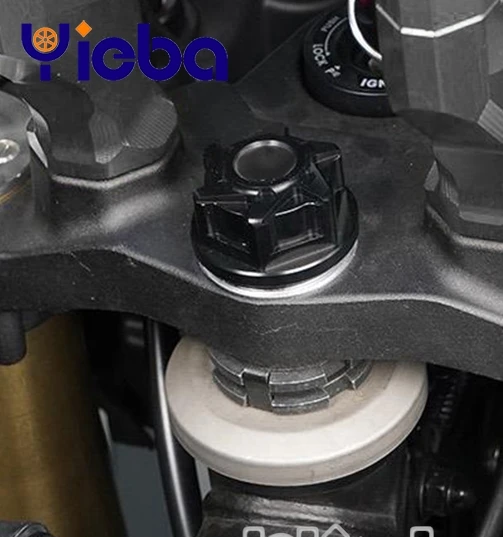 For YAMAHA MT-09 MT09 TRACE/ABS 2014~2017 2018 2019 2020 TRACER 900 GT YZF R7 2022 2023 Motorcycle Steering Stem Nut Screw cover