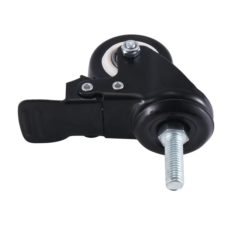 2In Casters , 3/8In 16 X 1In(Screw Diameter 3/8In, Screw Length 1In) Casters Wheels, No Noise 4 Pack Casters With Brake