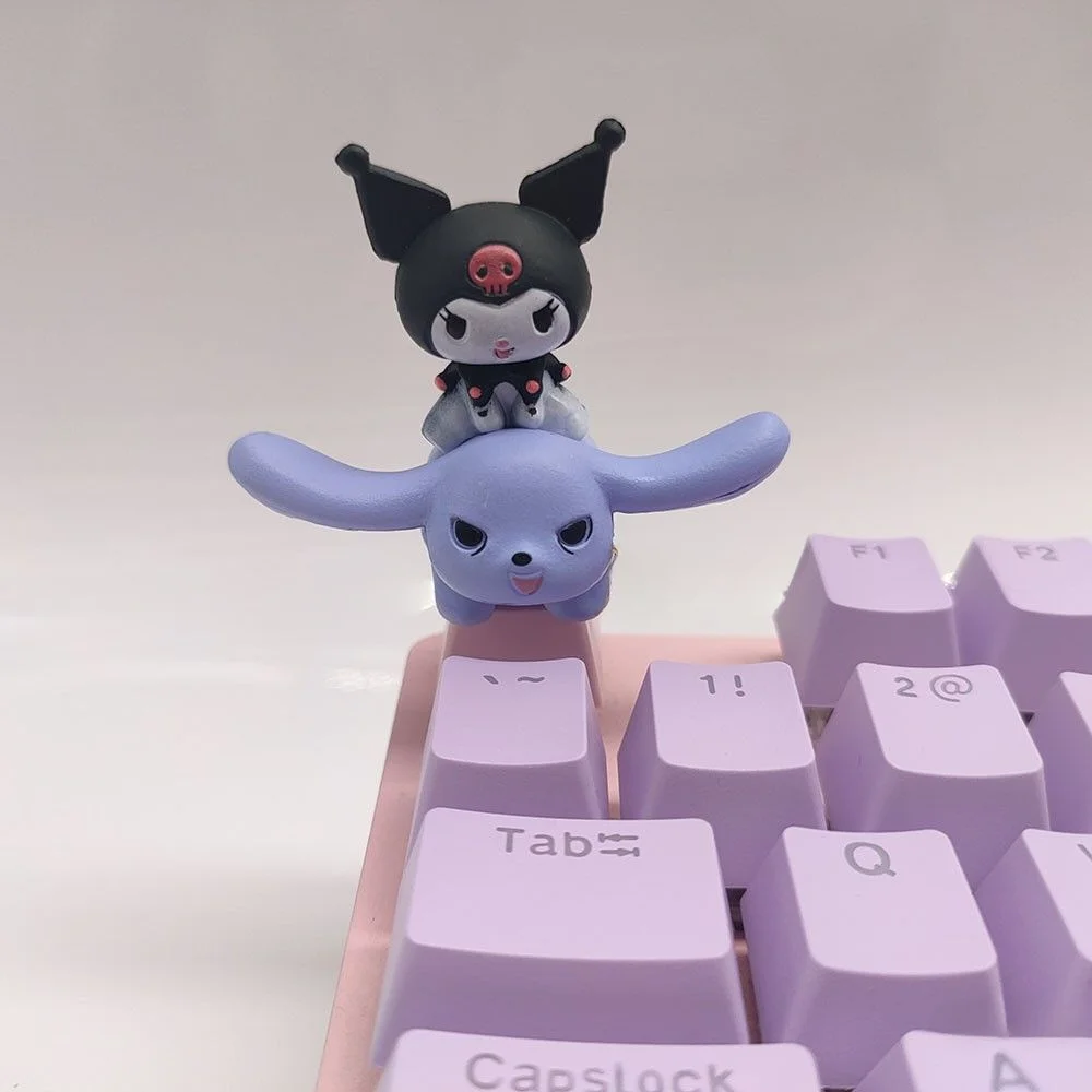 Sanurgente Kuromi Melody Keycap transparent, créatif, personnalité unique, 3D, personnalisé, clavier mécanique, personnalisé, mignon, Esc