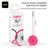 NPY Ultralight Bike Inner Tube 36g 700C X18 25 28 32 35 37 40 Road Bicycle TPU Material Tire 45/65/85mm Length French Valve
