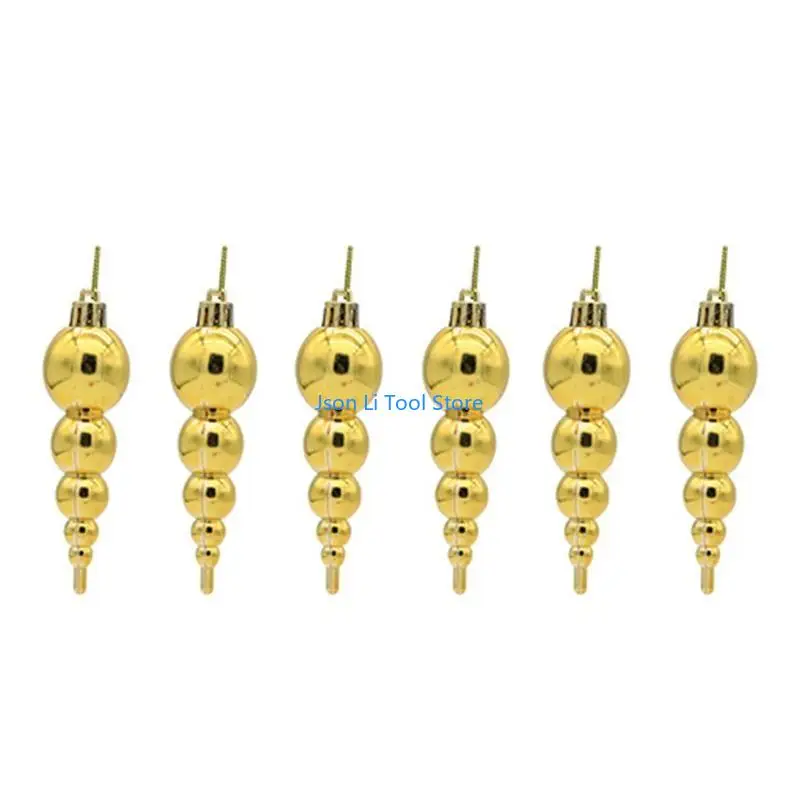 y08d 5pcs/صندوق بريق بريق معادن شاتلي مقاوم مرسومة القرع الدجاجة عيد الميلاد الحلي الشجرة الشجرة المعلقة معلقات البلاستيك العطلة
