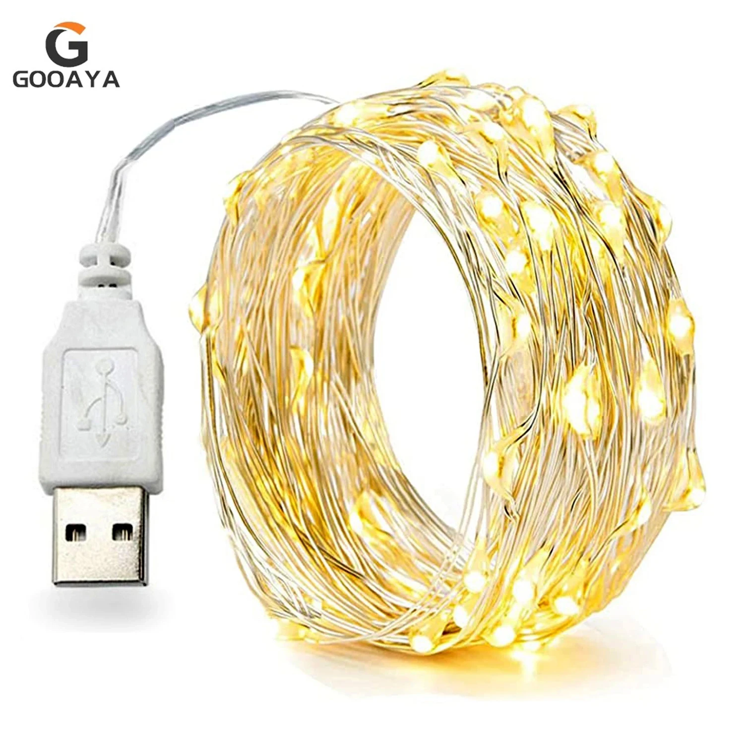 Guirnalda de luces LED USB impermeable, alambre de cobre, 30M, 10M