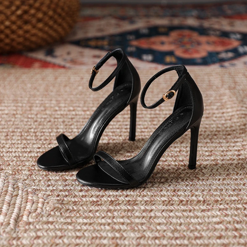 Women Open Toe Ankle Strap Stiletto Heel Dress Sandals Elegant Wedding Party Shoes Pumps High Heel Summer Classic Sexy Pumps
