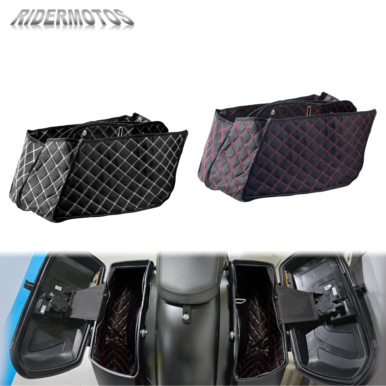 

Motorcycle Saddlebag Liner Extended Insert Stretched Luggage Liner Bags For Indian Chieftain Dark Horse Roadmaster Limited 19-23