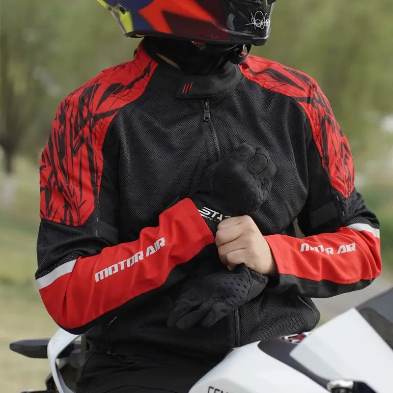 

Motorcycle Riding Clothes Unisex Summer Breathable Motorcycle Mesh Wear-resistant Protective Gear Locomotive Equipment