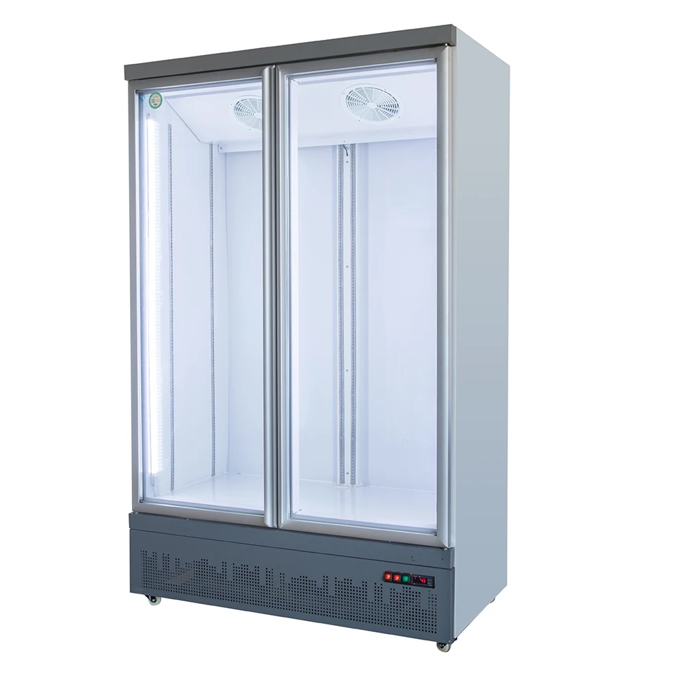 

820L Refrigeration Equipment Display Showcase Upright Beverage Fridge With Glass Door