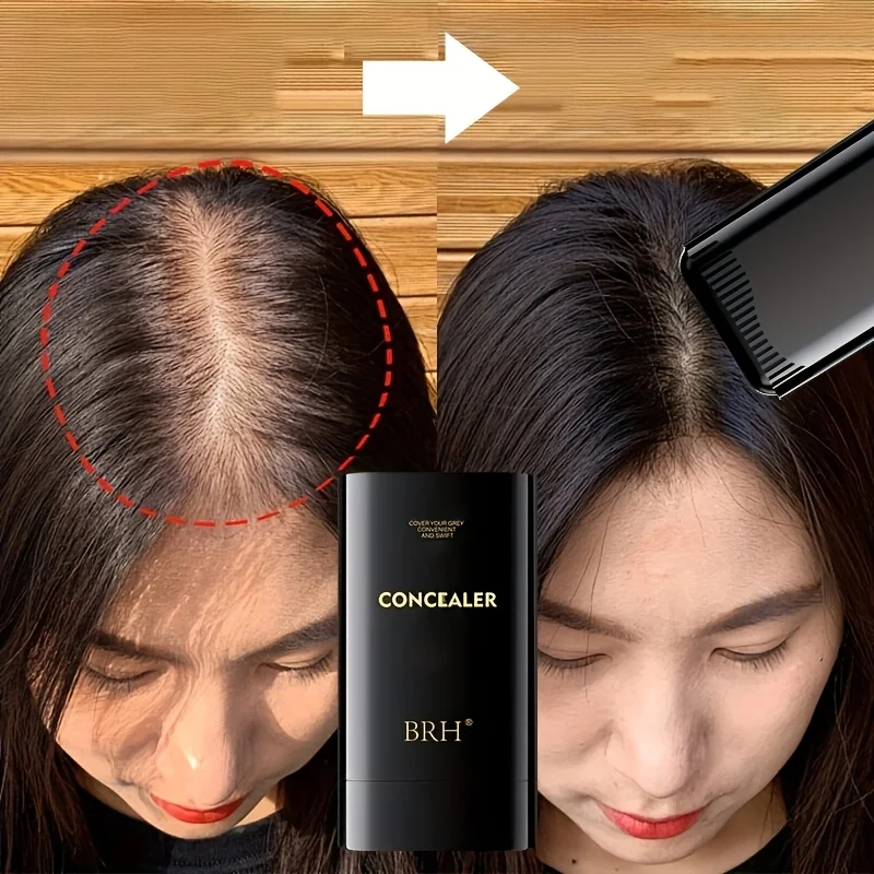 عصا لون الشعر الرمادي السريع 20 جرام - تغطية رمادية دائمة وطويلة الأمد، سهلة الاستخدام، عصا صبغ الشعر المحمولة مع أداة تطبيق #4