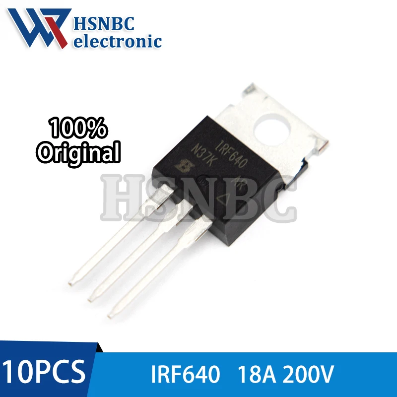 

10PCS IRF640 IRF640PBF TO-220 18A 200V N-Channel Power MOSFET Transistor 100% New Original