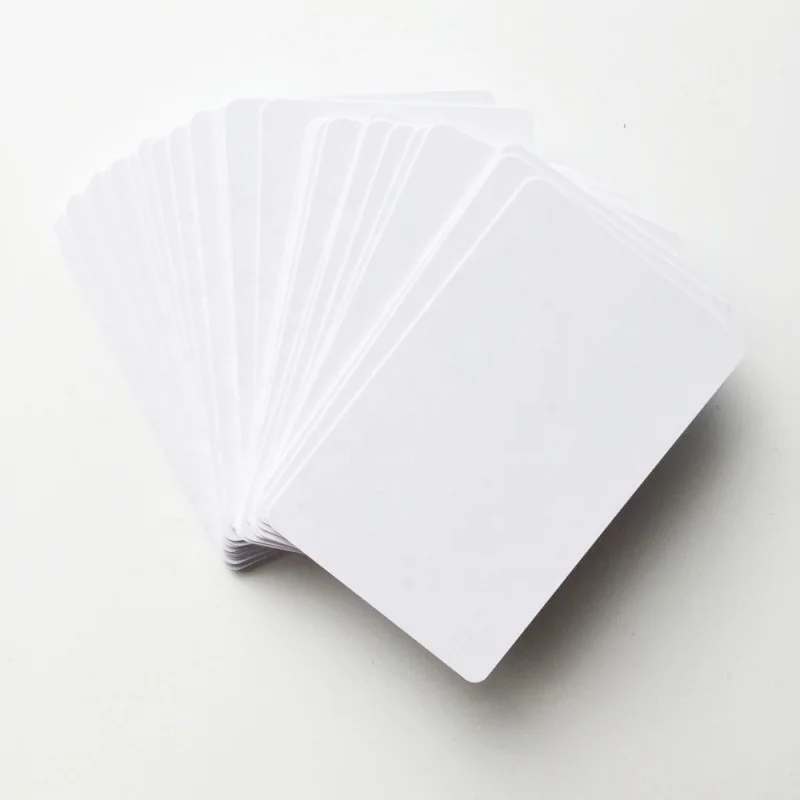 

100pcs a lot High Quality Printable Cr80 Sublimation Plastic White Id Business Blank Pvc Card