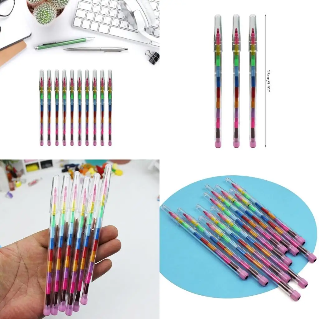 10/24Pcs Painting Stitching Color Building Blocks Kids