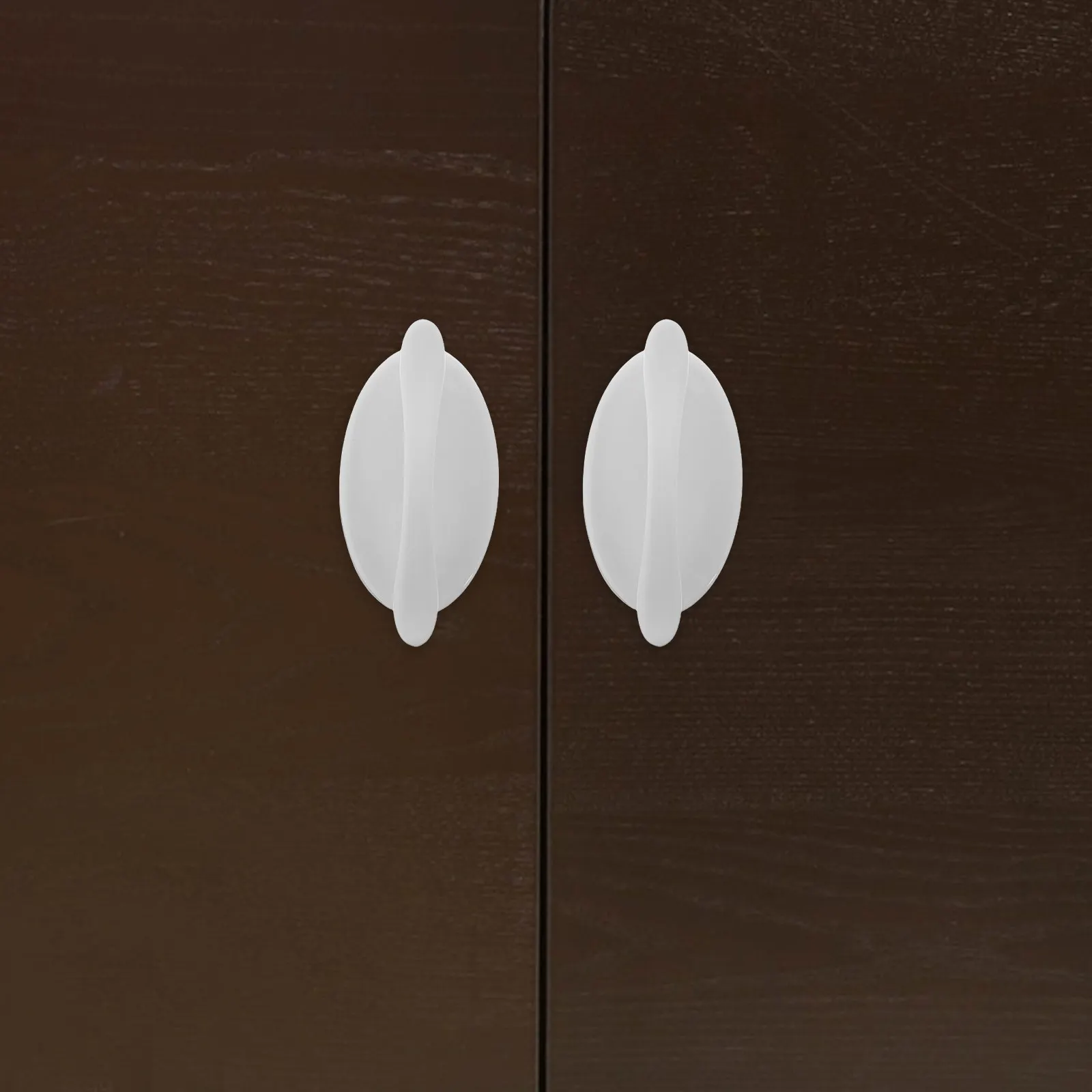 2Pcs Adhesive Drawer Pull Handles for Cabinets Drawers Sliding Glass Doors Bathroom Kitchen Elderly stick on Push Pull