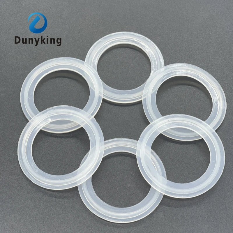 5PCS Fit 19mm-Pipe x 159mm O/D Sanitary Tri Clamp Ferrule Silicone Sealing Strip Gasket Ring Washer For Homebrew Dairy Product