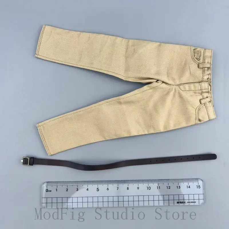 1/6 Scale Male Soldier Casual Trend Straight Leg Pants Tight Short Sleeves Shirts For 12inch Action Figure Doll